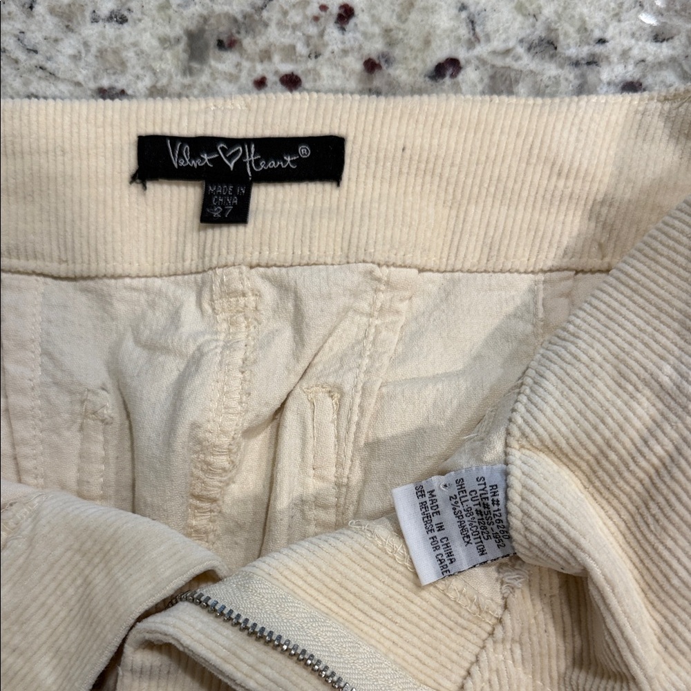 Velvet Heart Off-White Corduroy pants